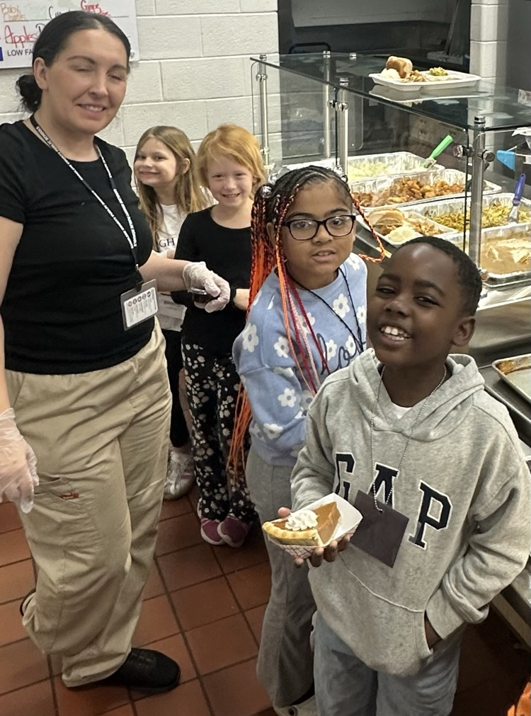 students in cafe line