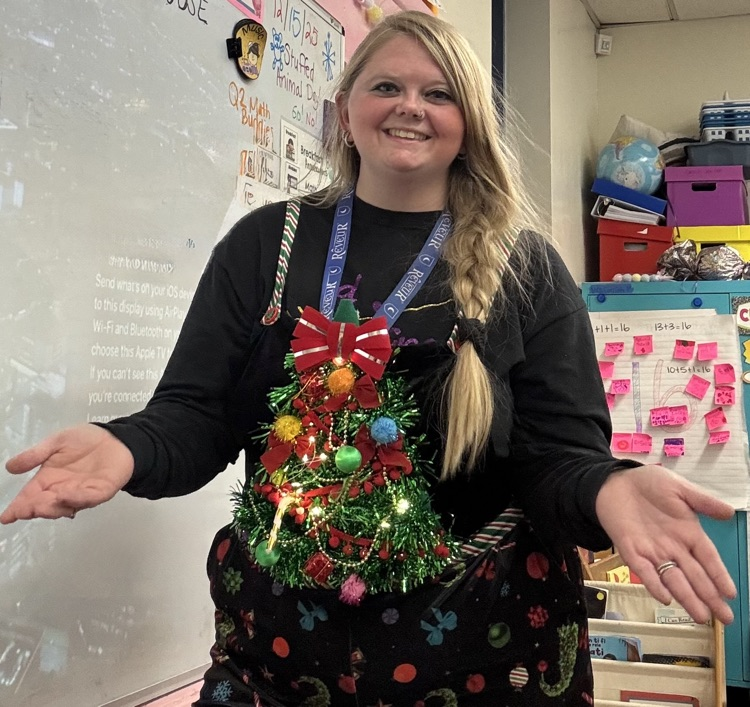 teacher in holiday costume