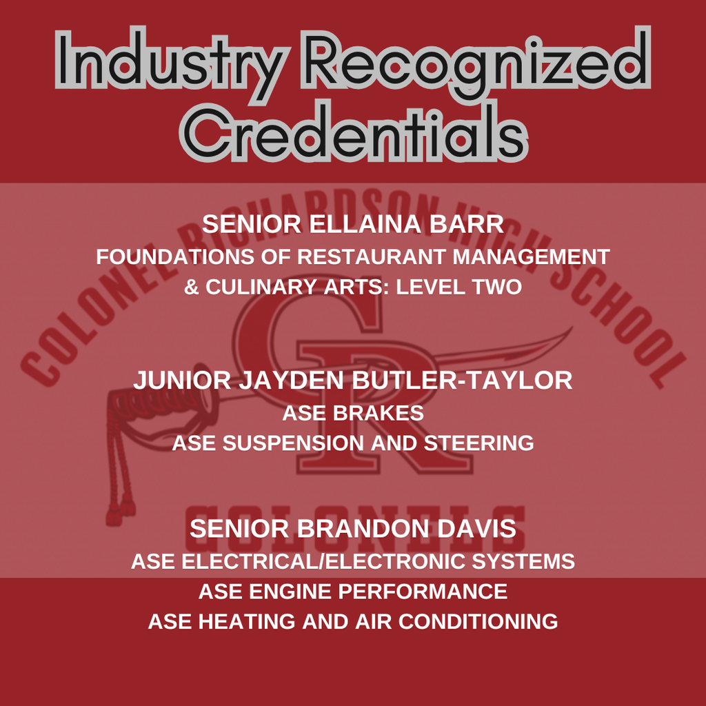industry recognized credentials