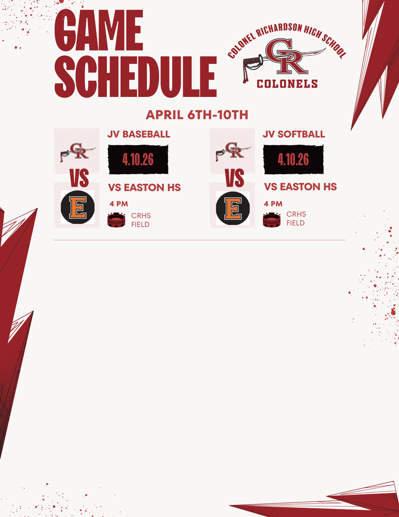 CRHS Athletic Schedule