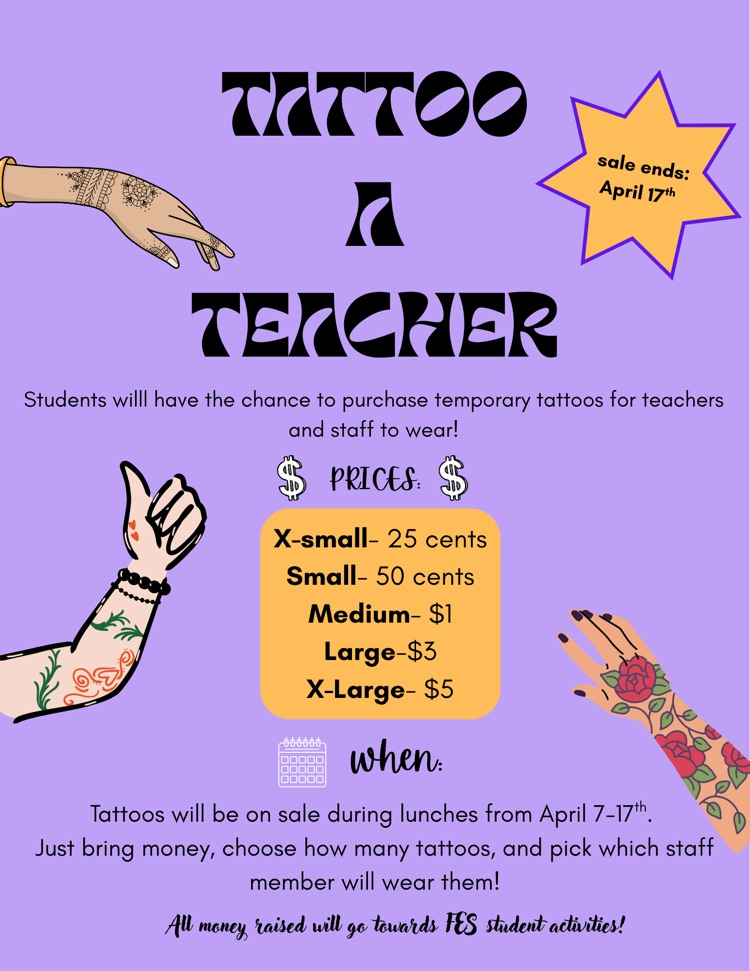 tattoo a teacher flyer 