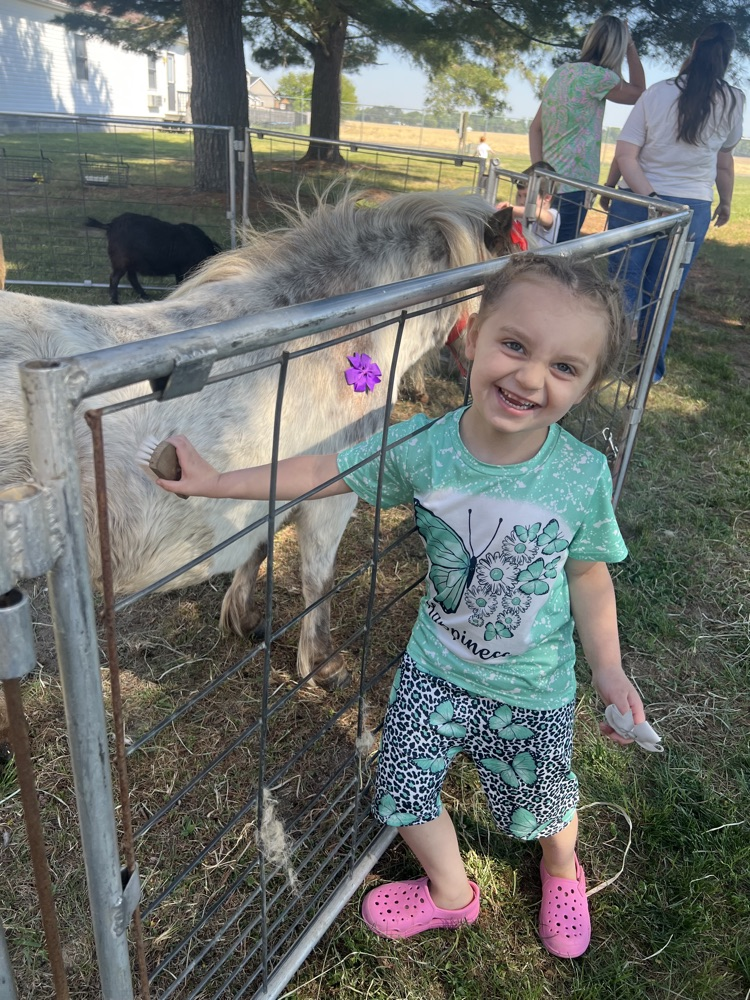 student and animals