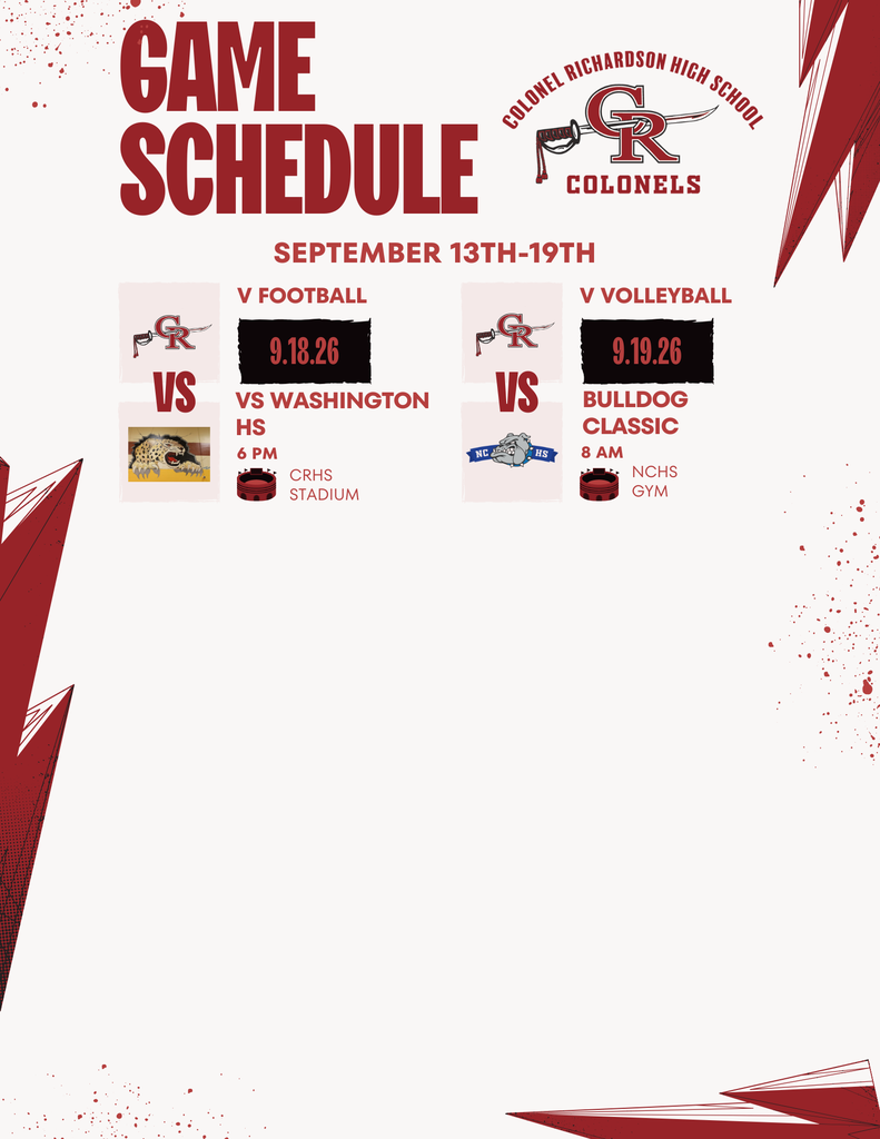 CRHS Athletic Schedule