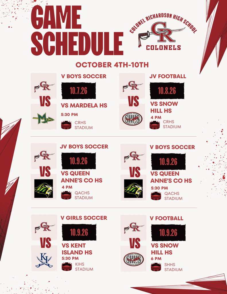 CRHS Athletic Events