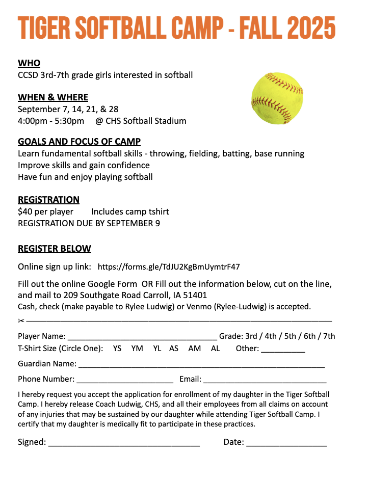 softball camp