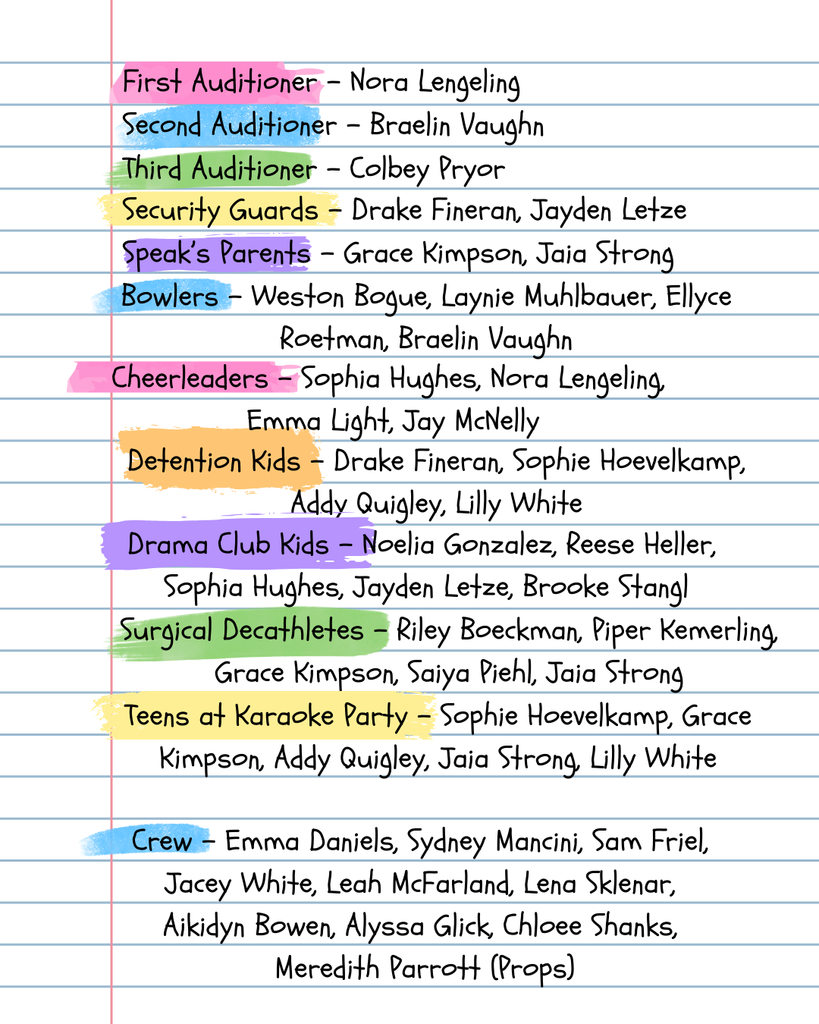 fall play cast