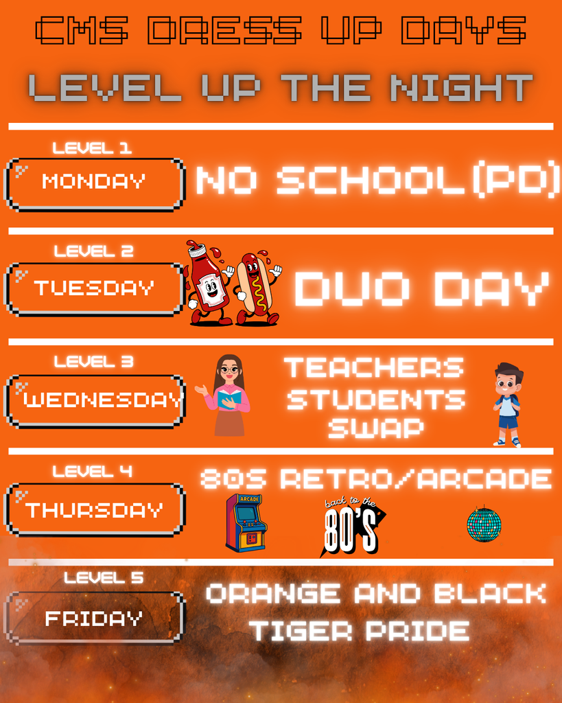 CMS Homecoming Dress Up days