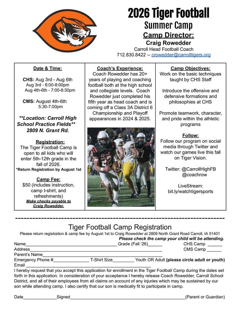 Tiger Football Camp