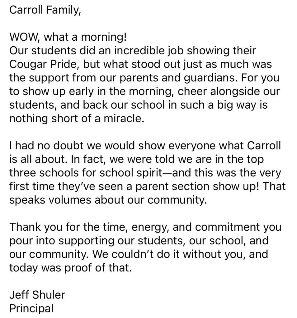 Mr Shuler's Message Operation Sunrise