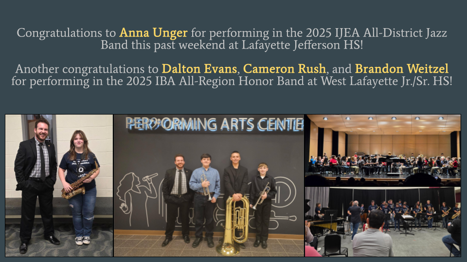 2025 IJEA All-District Jazz Band and 2025 IBA All-Region Honor Band