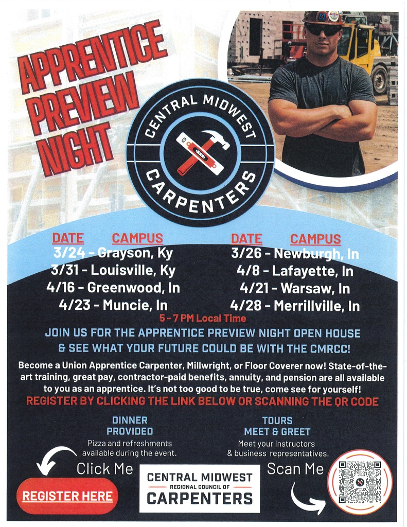 Central Midwest Carpenters Union Apprentice Preview Night