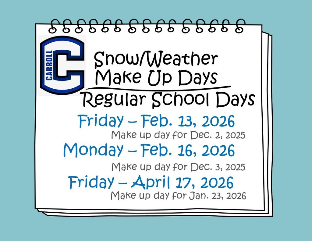 Snow Weather Make Up Days now Regular School Days