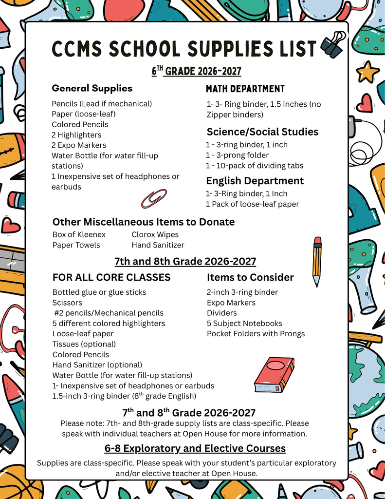 2026-2027 Supply List