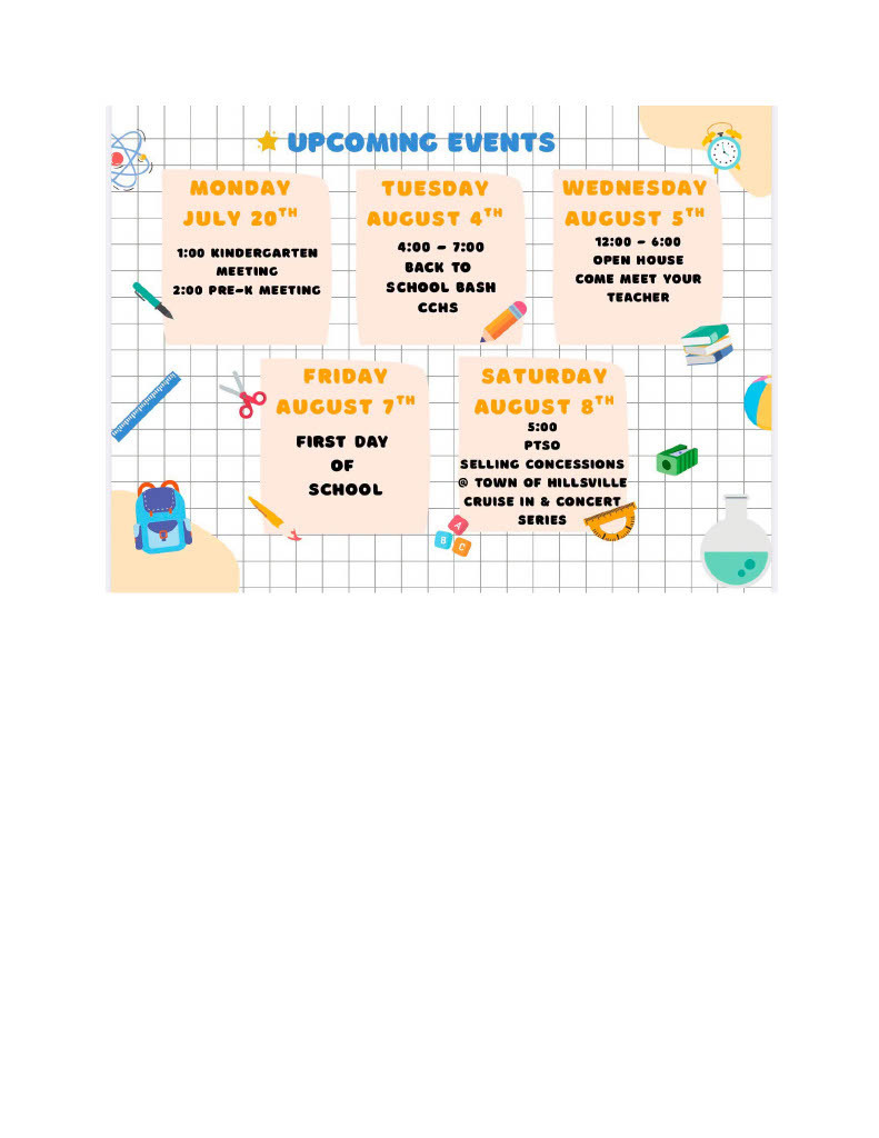Upcoming Schedule