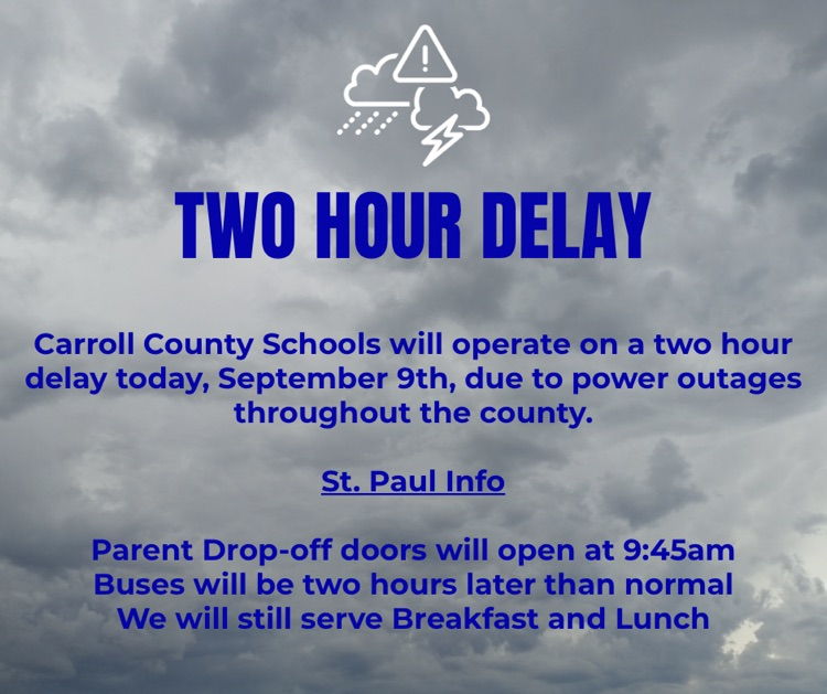 School is two hours delayed