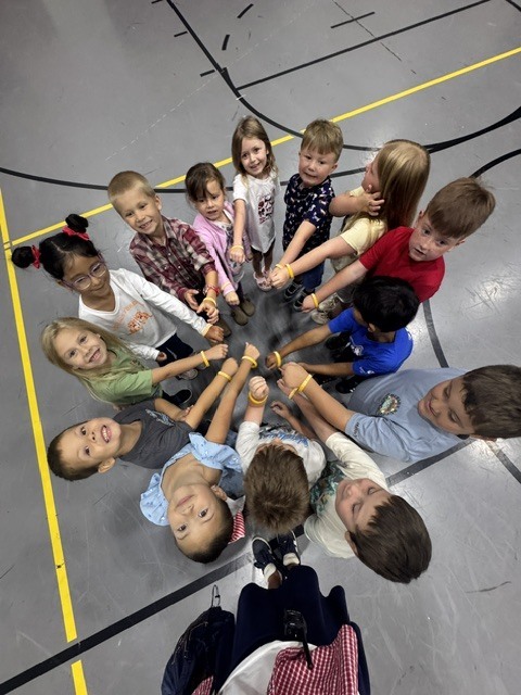 Students signing respect banner 