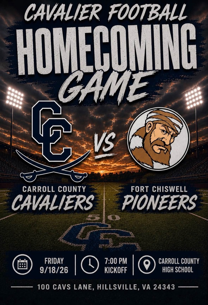 Homecoming 2026. GO CAVALIERS!