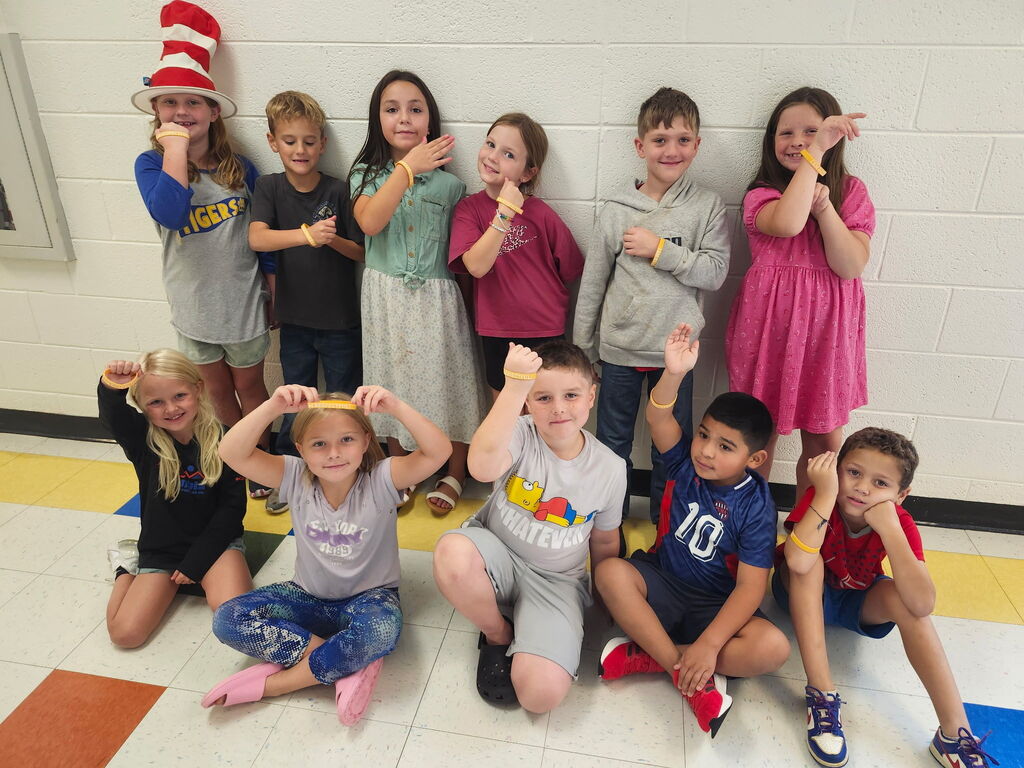 Students wearing respect bracelets