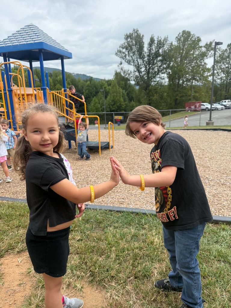 Students wearing respect bracelets