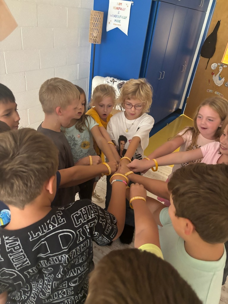 Students wearing respect bracelets