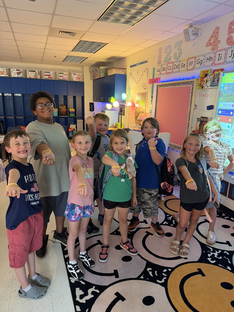 Students wearing respect bracelets