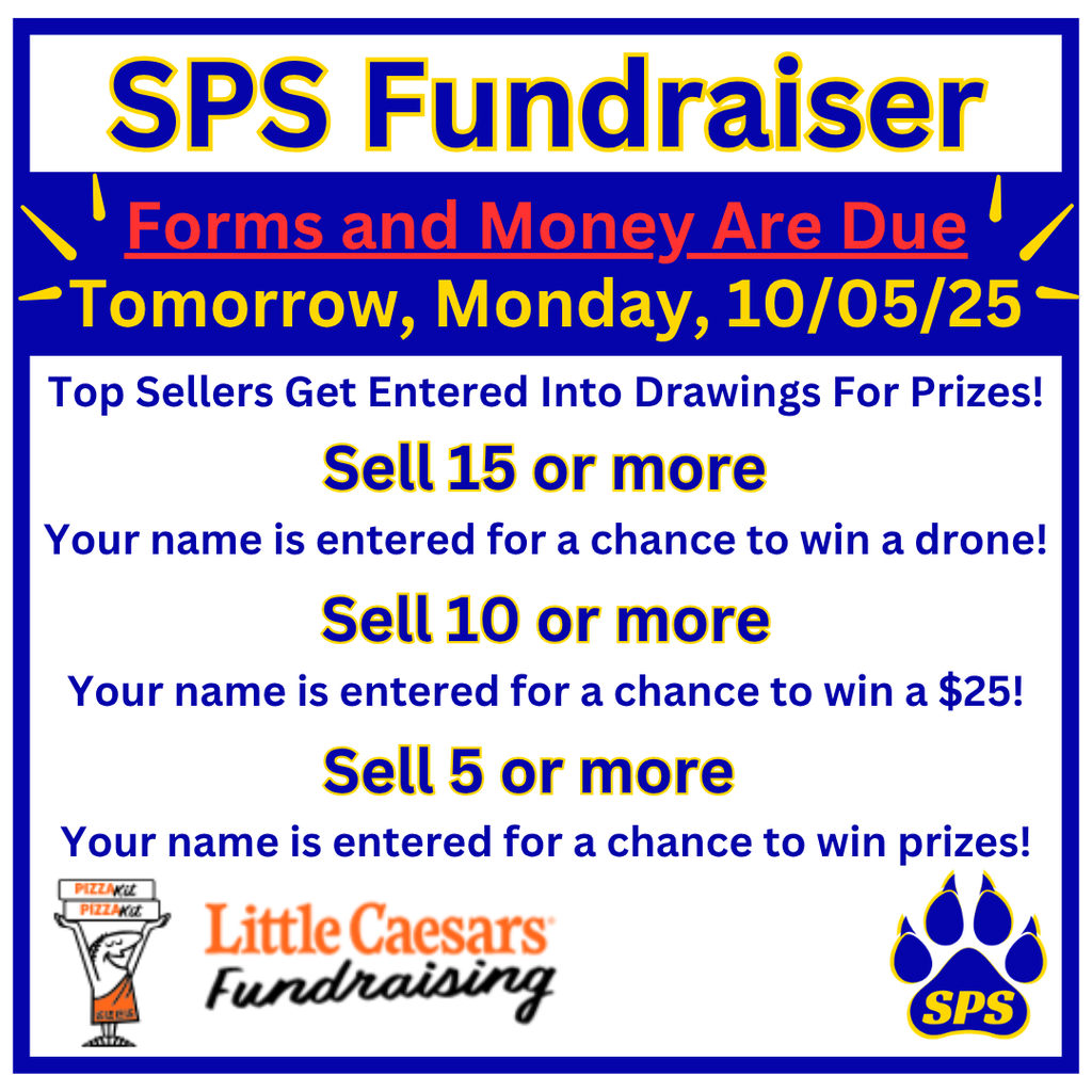 Fundraiser pizza kits reminder info