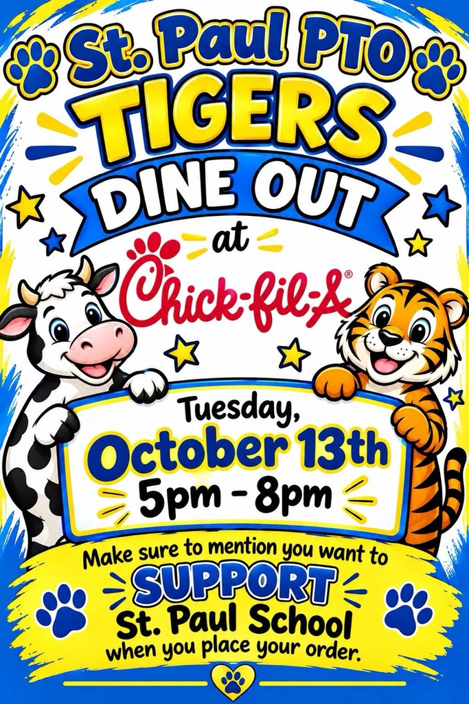 Tigers Dine Out Flyer for Chick-fil-A 