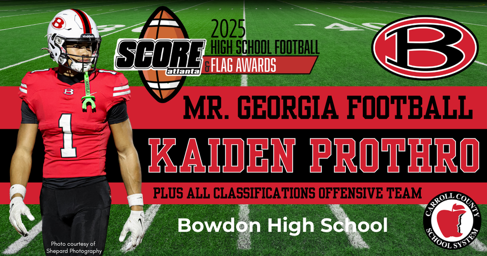 Kaiden Prothro was named Mr. Georgia Football by Score Atlanta.
