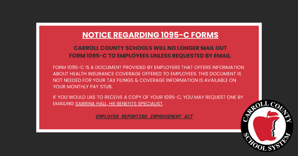 Notice Regarding 1095-C forms