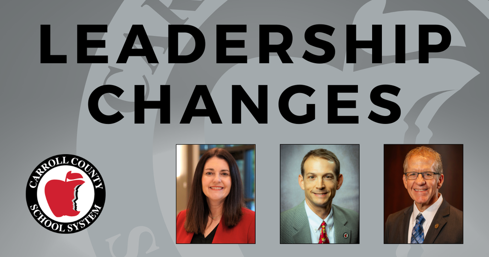 leadership changes with headshots of three people and a ccss logo