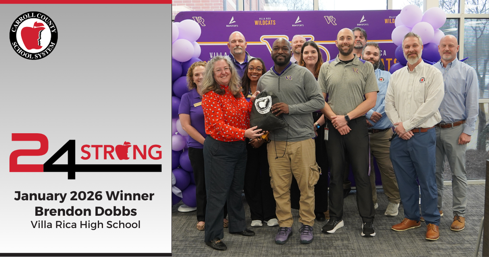 Carroll County Schools 24STRONG January 2026 Winner Brendon Dobbs, Villa Rica High School