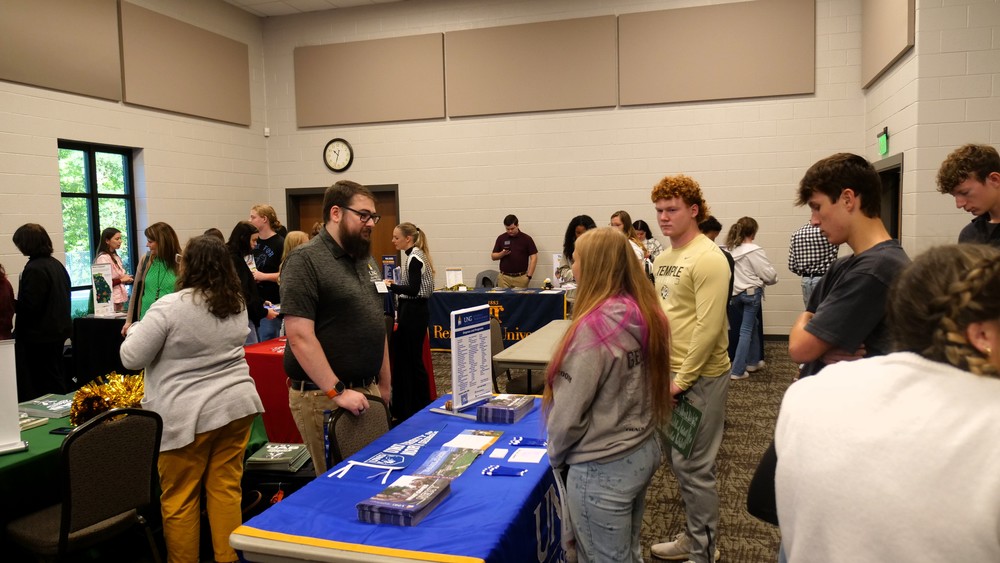 Seniors visit college booths at probe fair