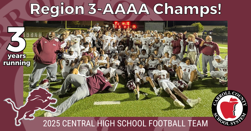 Central High School region 3-AAAA champs football 2025