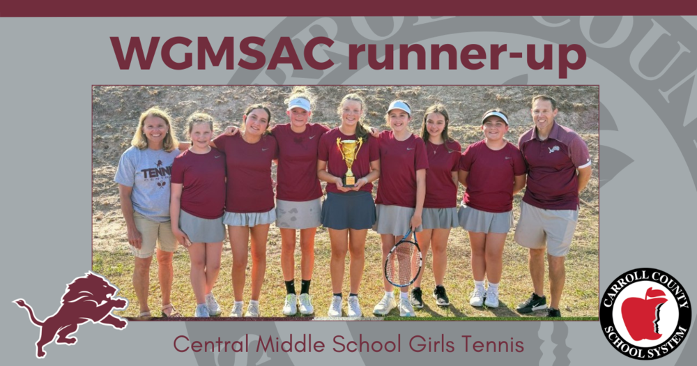 WGMSAC runner-up - Central Middle School Girls Tennis