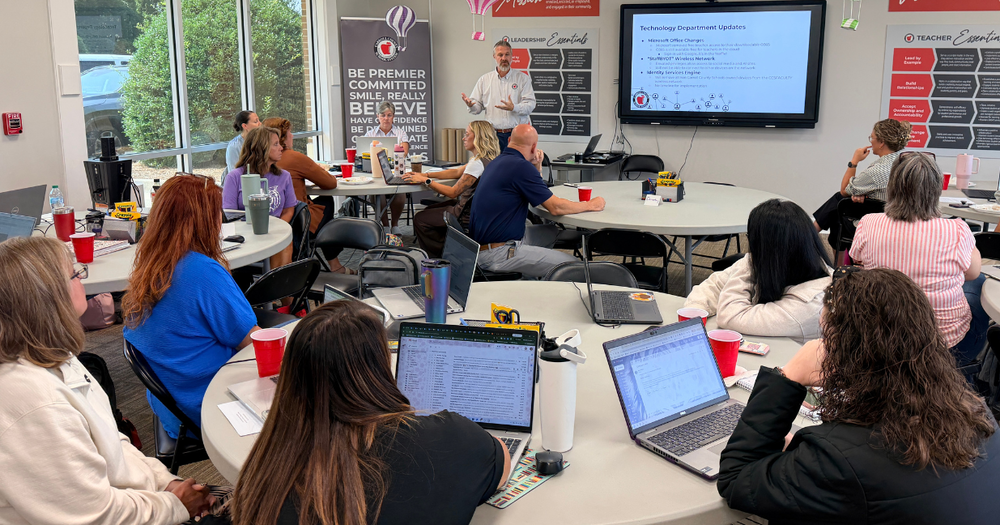 josh bingham leads a session for media specialists