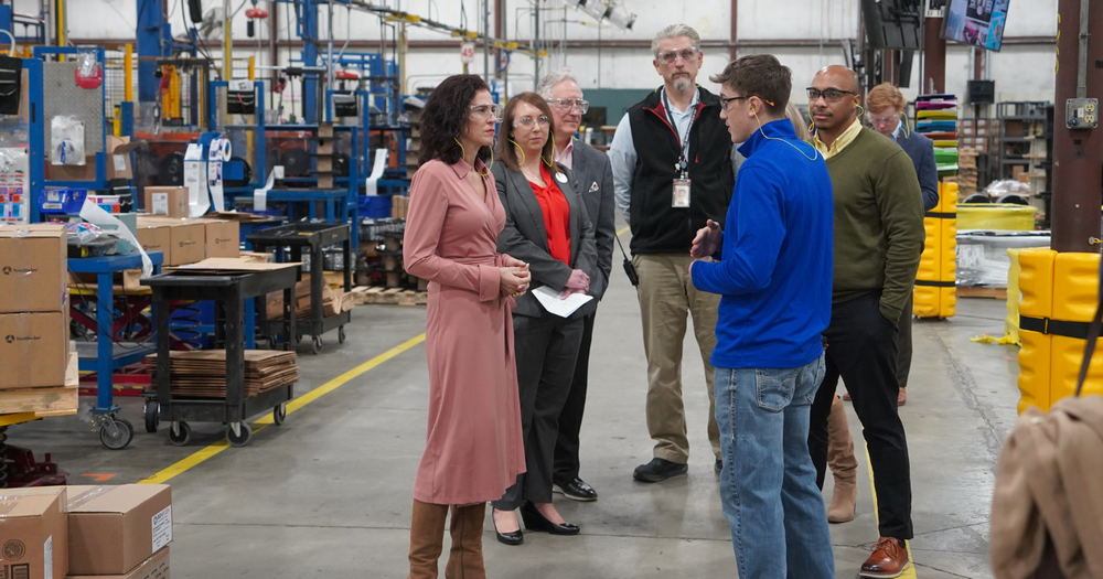 Georgia Labor Commissioner Barbara Holmes visits 12 for life with a group from southwire, carroll county schools and the Carroll Co. Chamber of Commerce