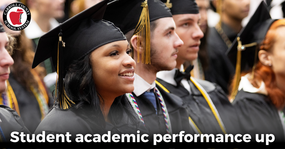 Carroll County Schools graduated 1,098 seniors from its five high schools last May like these from Temple High School. Preliminary data from last year shows the district will exceed a 90 percent graduation rate for the eighth consecutive year when final numbers are released this fall. Carroll County high schoolers showed a 66 percent pass rate on Advanced Placement exams for college credit -- an all-time high -- while 145 students were recognized as AP scholars.