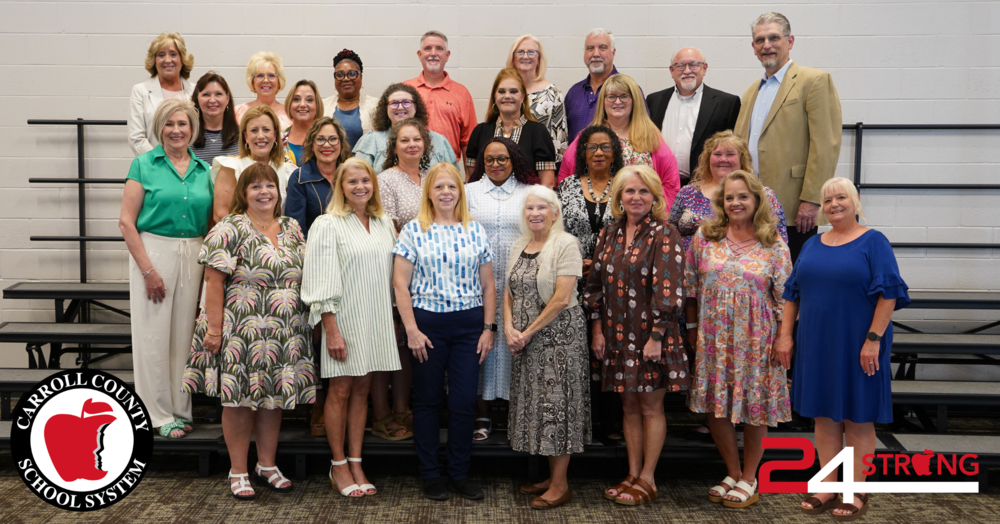 group photo of retirees from carroll county schools