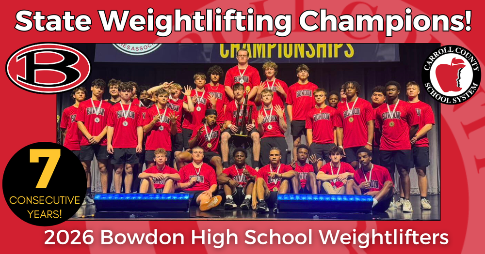 state weightlifting champions bowdon high school weightlifters 7 consecutive years