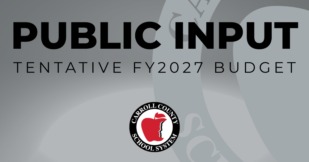graphic saying public input tentative FY27 budget