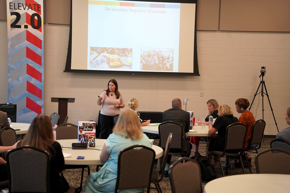 Dr. Barron speaks to middle school leaders