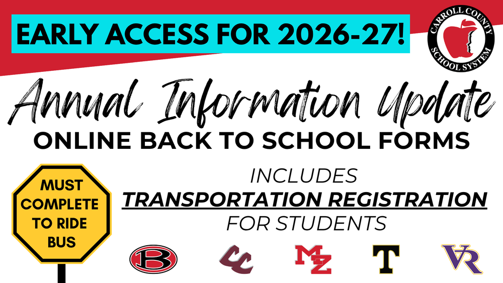 annual information update must complete to ride bus online back to school forms