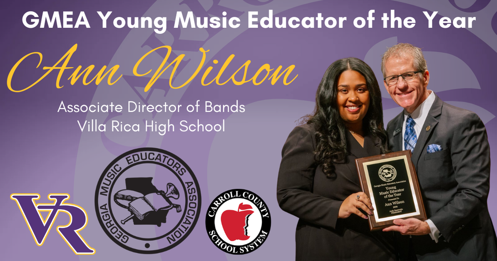 gmea young music educator of the year ann wilson associate director of bands villa rica high school