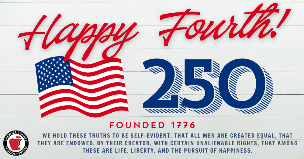 Happy Fourth! 250 founded 1776 We hold these truths to be self-evident, that all men are created equal, that they are endowed, by their Creator, with certain unalienable Rights, that among these are Life, Liberty, and the pursuit of Happiness.
