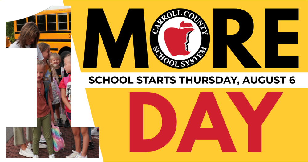 1 more day school starts thursday august 6