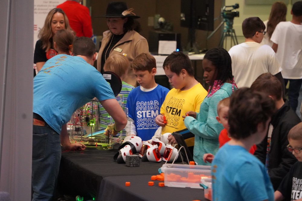 Students enjoy a maker station at the Carroll Co. Schools Tech Fair