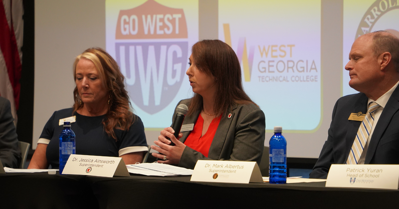 Ainsworth speaks as part of a chamber education panel