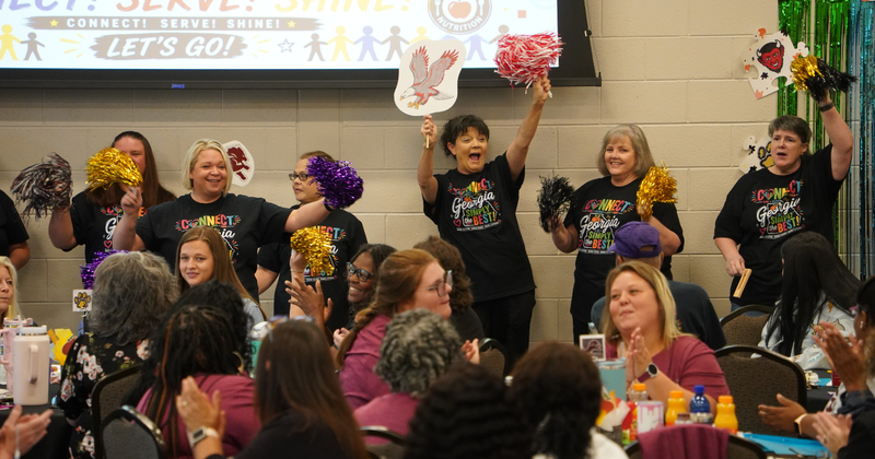 school nutrition workers at their annual kickoff