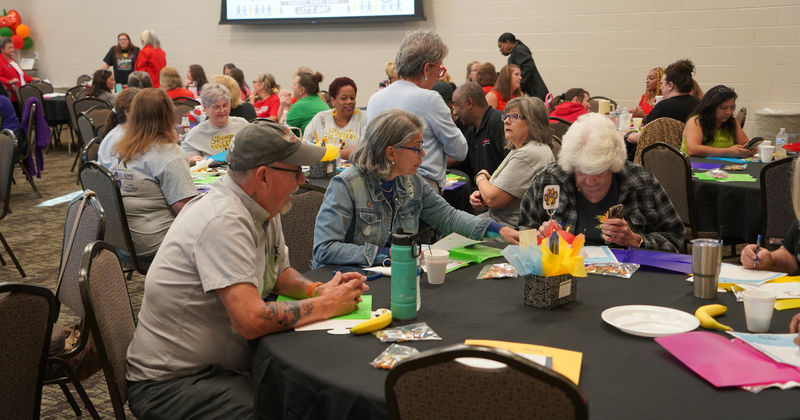 school nutrition workers at their annual kickoff