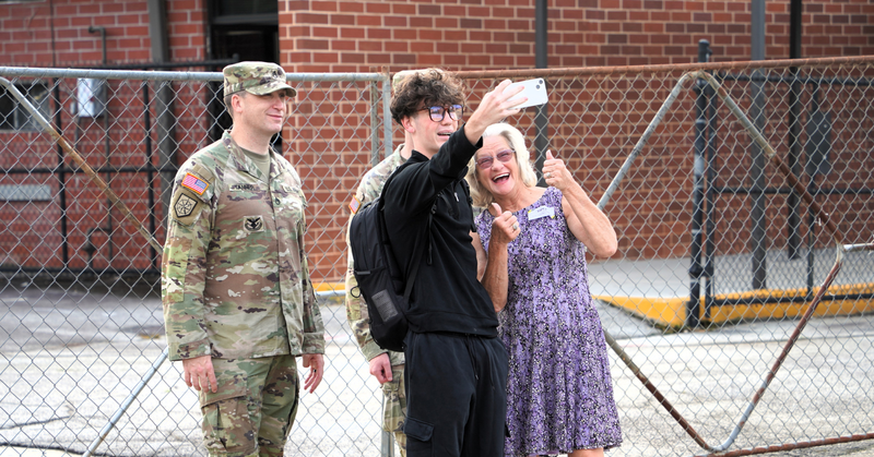 THS students are greeted by community members at their annual Invest 30 event.